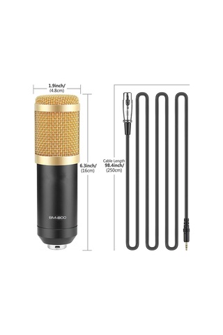 Bm800 Profesyonel Stüdyo Youtuber Kayıt Mikrofonu Stand