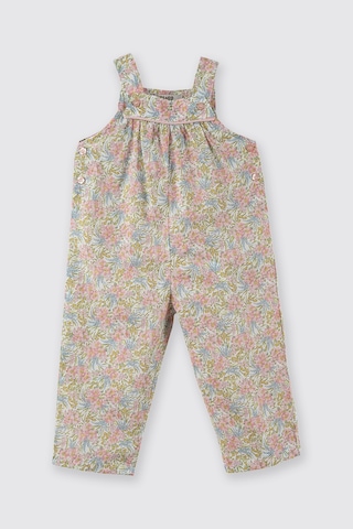 Panço Liberty Kumaş Çiçek Desenli Kız Bebek Salopet Pembe