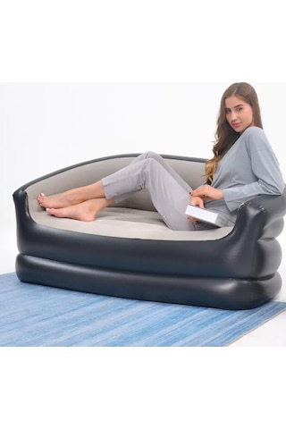 Efsane Kamp Pratik Şişme Koltuk Çift Kişilik + Pompa Çok Renkli