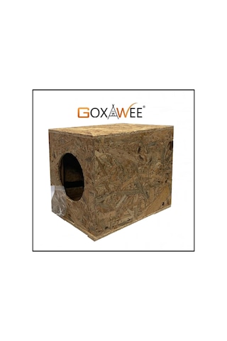 Goxawee Kedi Evi Dış Ortam Uygun Ahşap Kedi Evi Osb 34x32x26 Cm