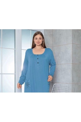 Limissi Viskon Gecelik İndigo