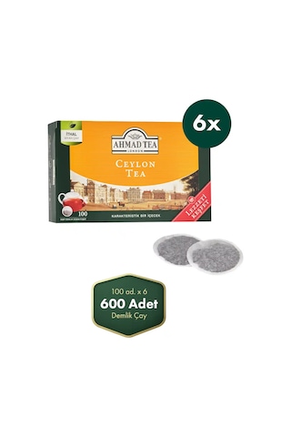 Ahmad Tea Ceylon 100x3,2 Gr Demlik Poşet Çay X 6 Adet
