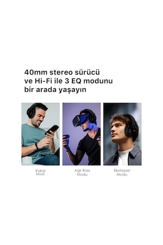 Bix Soundcraft BH2 Katlanabilir Bluetooth 5.3 Kulaküstü Kulaklık