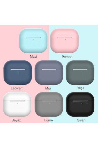 Ally Apple Uyumlu AirPods 3 için Ultra İnce Koruma Silikon Kulaklık Kılıfı Beyaz