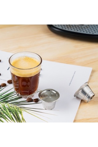 Fastbuy Paslanmaz Çelik Yeniden Kullanılabilir 4g Kahve Kapsülü - Instant Multi-pod 68 Mb Uyumlu Gümüş Gümüş