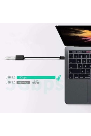 Ugreen Type-C Usb 3.0 Dönüştürücü Kablo Siyah