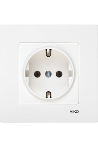 Viko Karre Beyaz Topraklı Priz Çerçeveli - 90967008