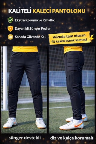 Hnsport Mayer Kaleci Pantolonu Sünger Korumalı Siyah