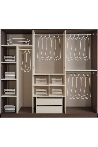 Segovia Mdf 6 Kapılı Dolap Aytaşı