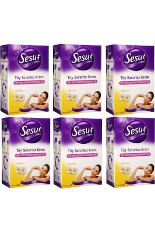 Sesu Tüy Sarartıcı Krem 35 Gr + 18 Gr X 6 Paket