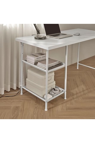 Ikea Spänd Saklama Bölmeli Masa Ayağı, Beyaz