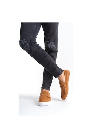 Ay Mood Slw180 Estilo X Bağcıksız Süet Erkek Günlük Spor Klasik Ayakkabı Sbt - Taba Bt Taba