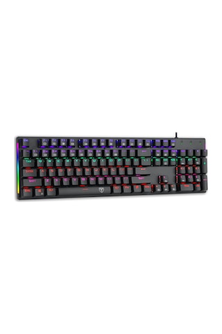 T-dagger Naxos, T-tgk310-bl, Usb Kablolu, Türkçe Q, Rainbow Backlight, Blue Mekanik Switch, 104 Tuşlu, Gaming Klavye