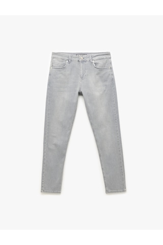 Koton Normal Bel Pamuklu Skinny Fit Jean Pantolon - Michael Jean Gri 6wam40026ıd Gri