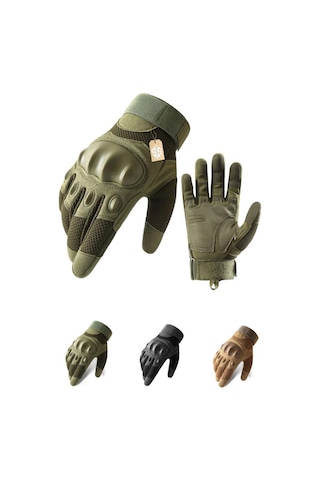 Single Sword Eklem Koruyucu Tam Parmak Motorcu Ve Bisiklet Eldiveni Xl-haki