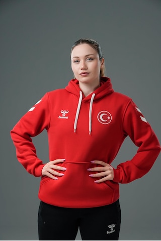 Hummel Armin Milli Takım Pamuklu Hoodie Kırmızı