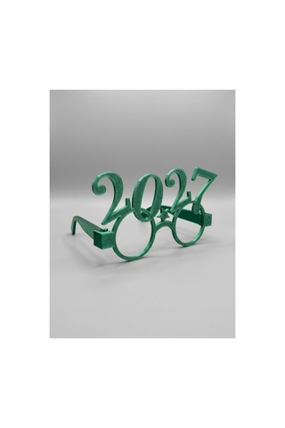 2027 Yılbaşı Gözlüğü 2 Li Set Siyah Jaluzi Ve Yeşil Parti Gözlüğü