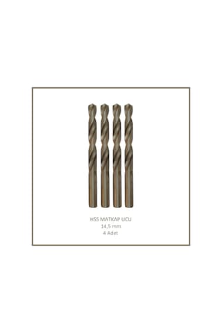 Hss Matkap Ucu 14,5 Mm, Metal, Ahşap, Plastik İçin 4 Adet