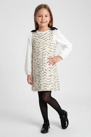 Bellamio Kids Lady Badili Ekru Kız Çocuk Elbisesi