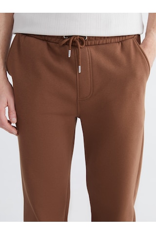 Lcwaıkıkı Classic Kahverengi Rahat Kalıp Erkek Kalın Jogger Eşofman Altı