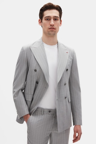 D's Damat Regular Fit Gri Çizgili Kruvaze Takim Elbise 4hf05ort01588 Gri