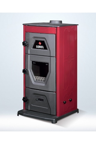 Sürel 5111 - 5112 Dört Köşe Şömine Soba Bordo