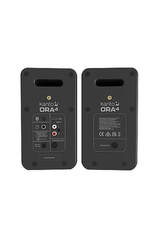 Ora4 100w Güçlendirilmiş Referans Masaüstü Hoparlörler, Bluetooth - Siyah, Çift Type C Güç Kablosu Dahil