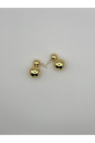 Arnes Jewelry Çelik İkili Top Küpe Ar339nes Gold