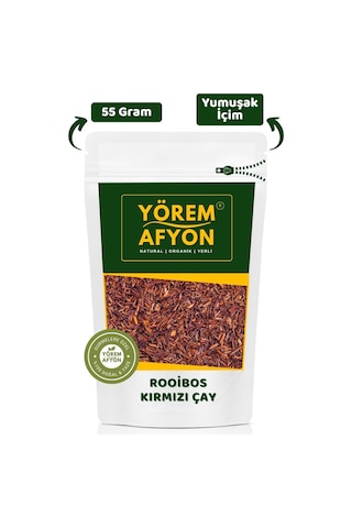 Yörem Afyon Zengin Aromalı Diyet Dostu Vitamin & Mineral Deposu Rooibos Çay, Kırmızı Çay 55gr.