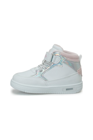 Kinetix Drep Hı B Beyaz Kız Çocuk High Sneaker Beyaz-a Pembe