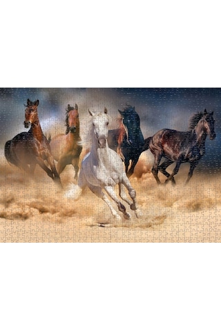Nova 2000 Parça Toz Duman Koşan Atlar Puzzle - 46002