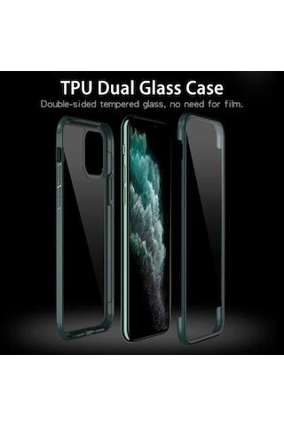 Apple Uyumlu iPhone 11 Pro Max Kilif 360 Tam Koruma Ön Ve Arkasi Camli 495629592