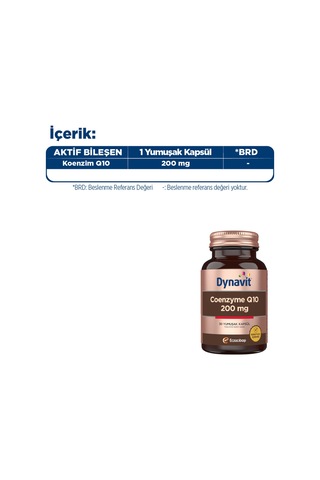 Dynavit Coenzyme Q-10 200 MG 30 Yumuşak Kapsül
