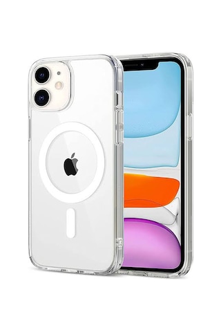 Iphone 11 Uyumlu Magsafe Kablosuz Şarj Özellikli Şeffaf Kılıf