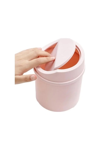 Maoyaya Mini Masaüstü Kutusu Küçük Çöp Tüp Kapaklı Tenekesi Yatak Odası Çok Renkli Çok Renkli