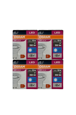 Osram 4.5w 50w 4000k Günışığı Gu10 Duylu Par16 Led Spot 4 Adet