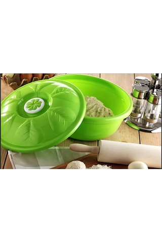 Asude 2 No Yonca Hamur Leğeni Kapaklı 8 Litre Şeffaf