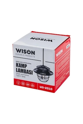 Go İthalat Wison Ws-2010 Geniş Açılı Aydınlatma Kamp Lambası Siyah