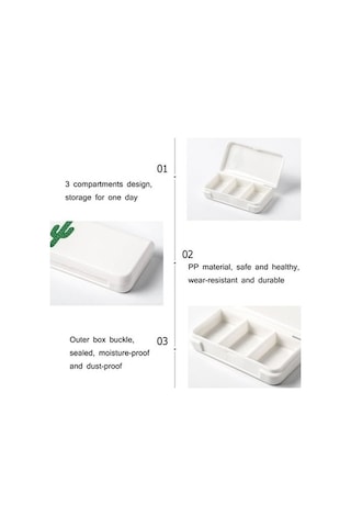 Tongxida Bosphorusboutique Taşınabilir Nem Mühürlü Kutu Küçük İlaç Günlük Geçirmez 3 Ek Flamingo Flamingo