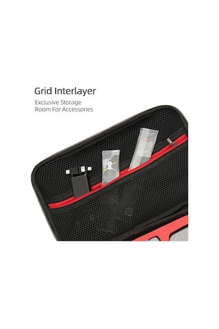 Djı Neo Fly Daha Fazla Combo Taşıma Çantası Çanta Koruyucu Kutu Siyah + Kırmızı İç