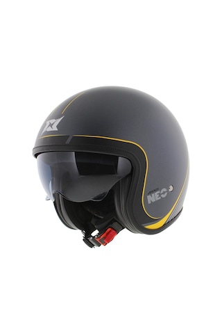 Motosiklet Kaskı Retro Güneş Vizörlü Hornet S Sv Neo C12 Mat Gri Motorcu Kask Çok Renkli