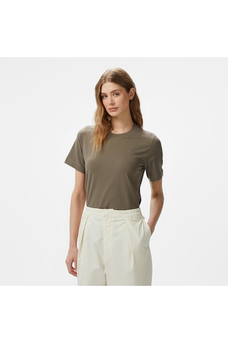 Nautica Kadın Yeşil Regular Fit Kısa Kollu T-shirt Düz 55v717t Yeşil