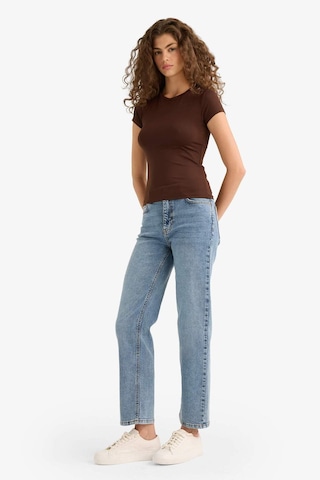 Defacto Slim Fit Dar Kesim Bisiklet Yaka Basic Düz Siyah Kısa Kollu Tişört F7768ax25aubn341 Kahve