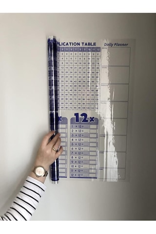 Çarpım Tablosu Yazı Tahtası Akıllı Kağıt Tahta Ingilizce 100x56 Cm 1 Adet Kalem Genel