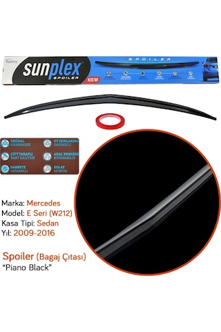 ŞüsCarOto Mercedes E Serisi W212 Bagaj Üstü Spoiler Sunplex Piano Black 2009-2016 (00)