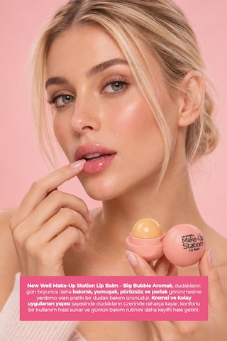 New Well Make-up Station Lip Balm Big Bubble Aromalı 12gr 001