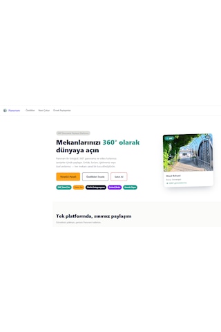 Panoram - Mekanlarınızı 360 Olarak Dünyaya Açın
