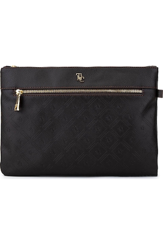 Tamer Tanca Kadın Suni Deri Kahverengi Clutch Çanta 743 2337 Bn Cnt Sk25-26 Kahve Mng Kahverengi