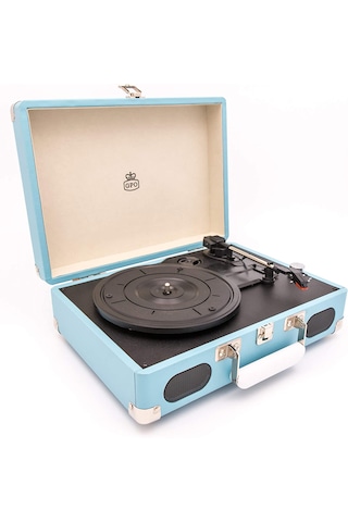 Gpo Soho Retro Valiz Plakçalar Entegre Stereo Hoparlör Turkuaz