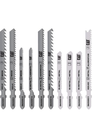 Cat Da06903 10 Parça Profesyonel Metal/ahşap Hassas/kaba Kesim Dekupaj Testere Ucu Fr Da06903